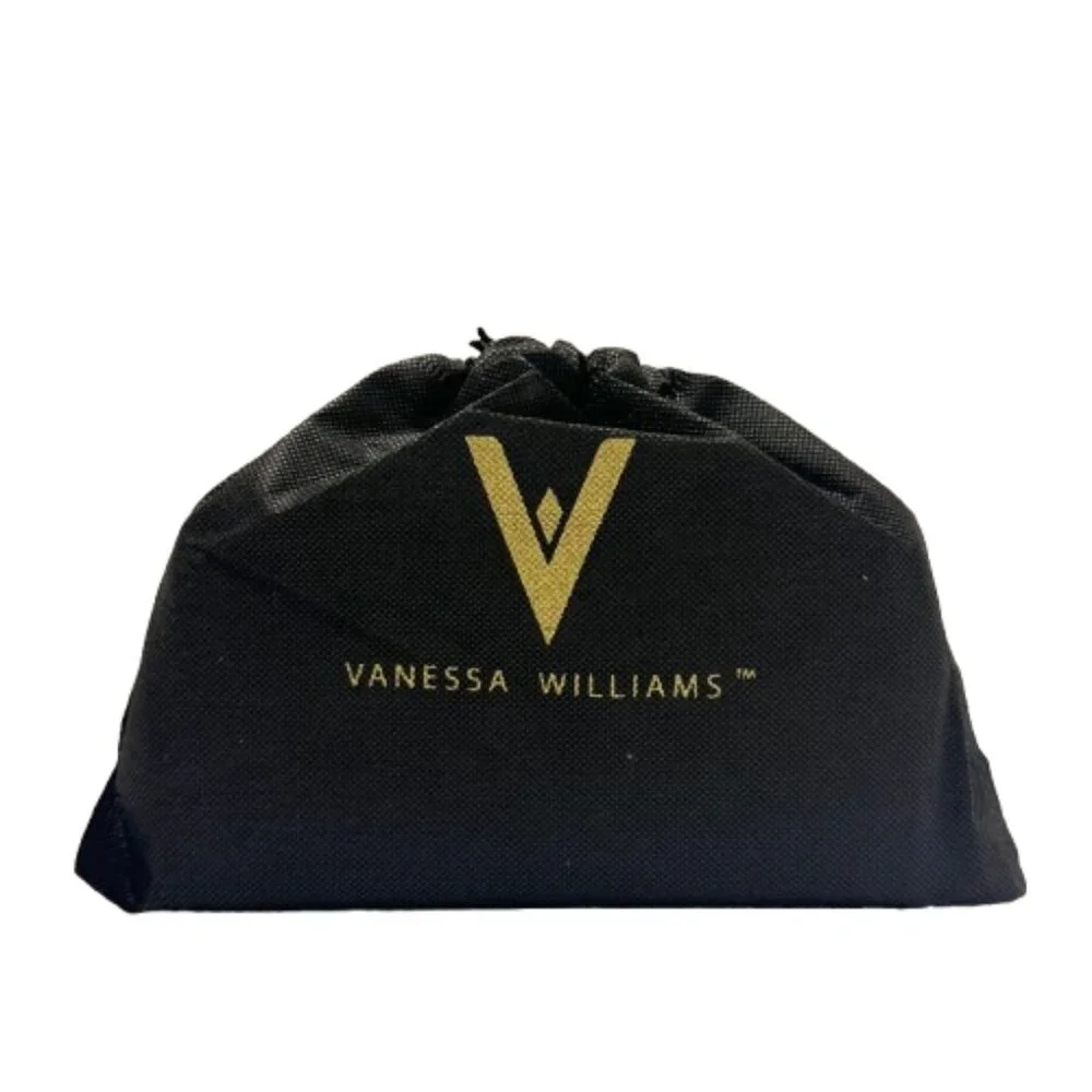NWT Vanessa Williams White Wallet with Yellow trim